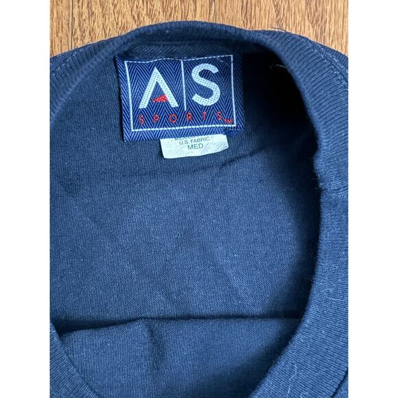 Notre Dame AS Sports Men's Long Sleeve T-Shirt Blue Size Medium- Retro- EUC - Picture 4 of 5